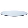 Spancraft 42" Round 1/2" Thick Clear Tempered Glass Table Top with Ogee Edge, Replacement Glass Top for Dining, End, Outdoor Patio Tables