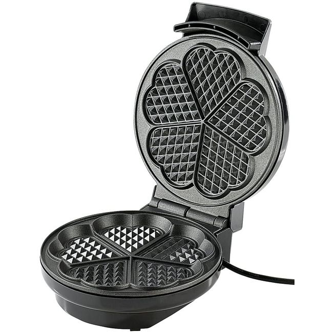 Rosenstein & Söhne Elektro Waffeleisen: Mini-Waffeleisen für runde Belgische Waffeln mit Ø 10,5 cm, 350 Watt (Waffeleisen mit Waffel-Backflächen, Waffel-Maschine, Automat)