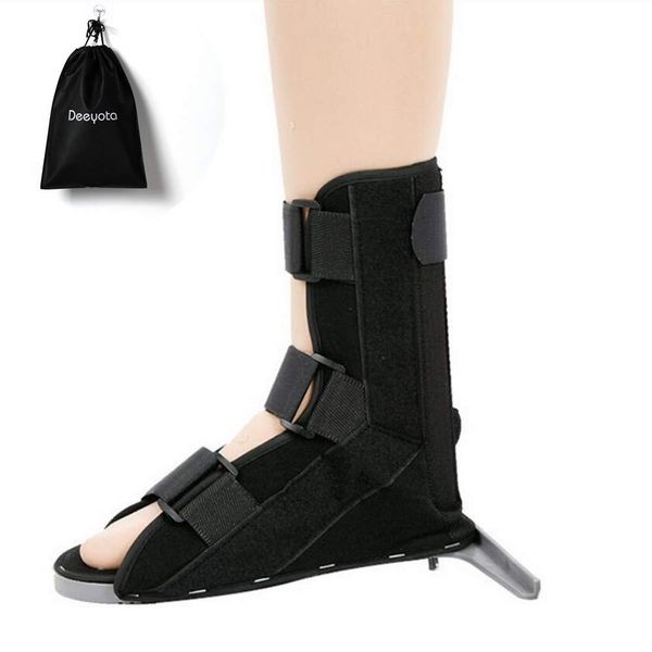 DEEYOTA Cast Shoes, Single Foot, Sandals, For Left and Right Use, Joint Braces for Walking Aid, Senior Support, Nursing, Moving, Walking Aid, Black, US Men's 8.5 - 10.5 (26.5 - 27.5 cm)