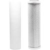 4-Pack Replacement Filter Kit Compatible with Bulk Reef Supply 200417 RO System - Includes Carbon Block Filter & PP Sediment Filter - Denali Pure Brand
