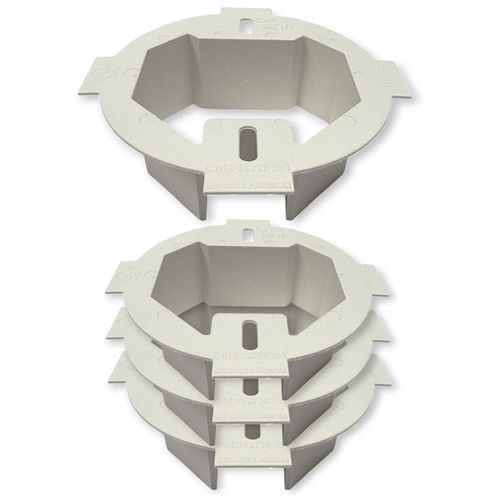 iMBAPrice IMBA-BE1R-4 (UL Listed) 1-Gang Plastic Electrical Ceiling Box Extender, 4.35-Inch x 1.5-Inch for 3.5" and 4" Round or Octagonal Boxes, 4-Pack