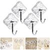 4pcs Wall Mounted Hooks Bedroom Hooks Hanger Hat Hooks Clothing Towels Hooks