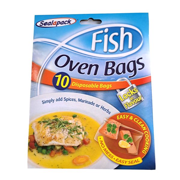 Sealapack Fish Oven Bags, Disposable Bags, No messy  Easy Seal, 10pcs/bag