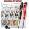 Nicpro Carpenter Pencil with Sharpener, Mechanical Carpenter Pencils Set with 26