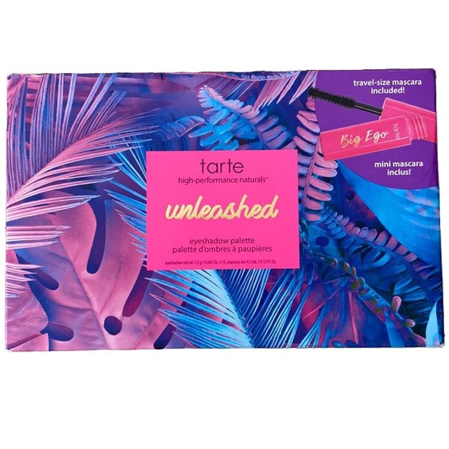 tarte Unleashed - 15 Shade Eyeshadow Palette + Big Ego Travel Size Mascara