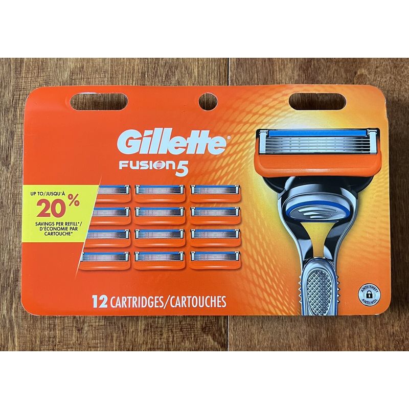 Gillette Fusion 5 Razor Blade Refills - 12 Refill Cartridge - Online ...