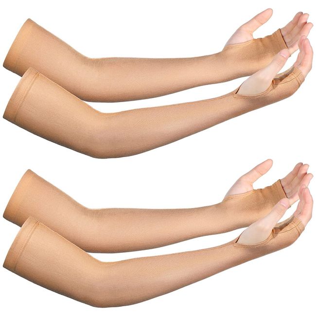 Grafanty Elderly Skin Protection Sleeves Arm Protectors for Thin and Bruising Compression Washable Men Women Bruise Protective Arm Sleeve for Thin Skin Elderly Women Prevent Products 2Pair