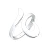 Elli 0605981613_54 Women's Wrap Ring Ornament 925 Sterling Silver, 54, Facet cut, No Gemstone