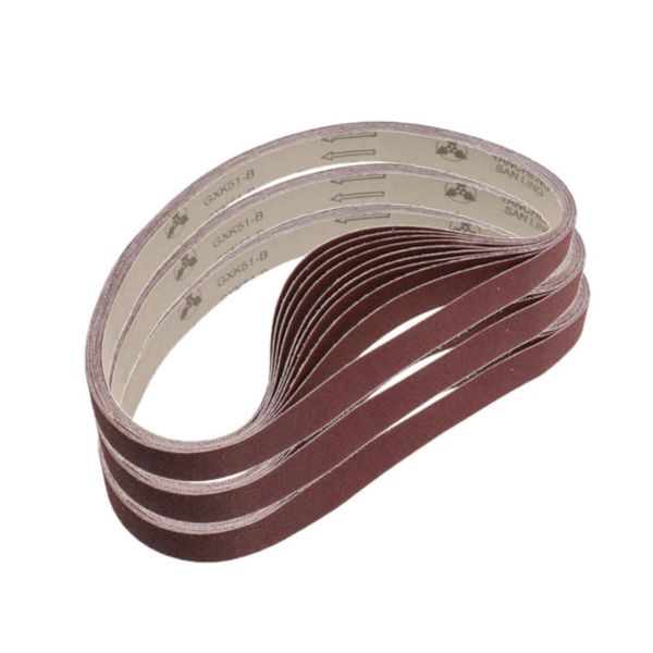 25mm x 762mm Sanding Belts, 3 Each of 320/400/600/800/1000 Fine Grits, Belt Sander Tool for Woodworking, Metal Polishing, 15 Pack Aluminum Oxide Sanding Belt