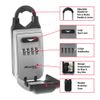 Master Lock 5420EC Set Your Own Combination Lock with Adjustable Shackle Black 6 Keys Capacity