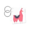 Key Chains Fun creative fluffy pink llama wearing a saddle blanket (kc-280220-1)