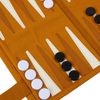 Andux Rollable Backgammon Board Game Microfiber Portable Chess Set PGSLQ-01 (3-in-1 Chess - Brown)