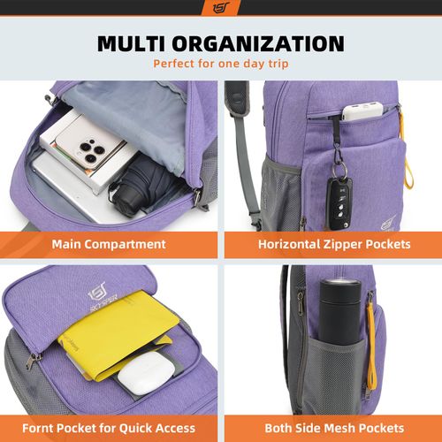 SKYSPER Crossbody Sling Bag Packable Cross Body Sling Backpack Shoulder Travel Bag Hiking Daypack for Women Men(Purple)