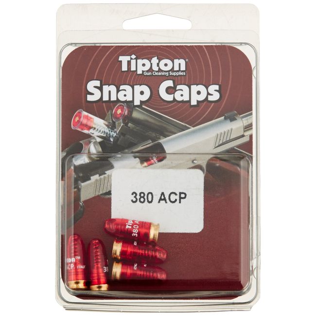 Tipton Snap Caps .380 ACP with False Primer, Reusable Construction for Dry-Firing, Practice and Firearm Storage