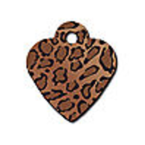 CHEETAH WILDLIFE PRINT PERSONALIZED SM HEART PET ID TAG