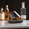 Thumbs Up Diamond Glass with Marble Coaster, Transparent, 300 ml