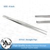 Dissecting Tweezer Thumb Tissue Forceps 1x2 Teeth Rat Tooth Surgical Tools CE 8"
