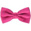Stacy Adams Men's Satin solid Bow Tie, Fuchsia, One Size