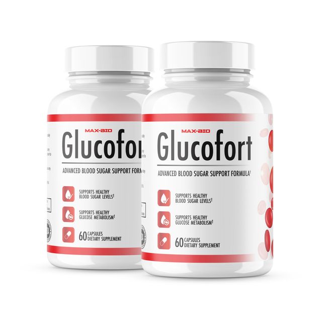 (Official 2 PACK) Glucofort Blood Sugar Support Capsules - Advanced Formula