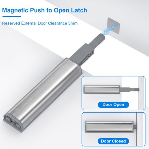 Jiayi Push to Open Door Catches 10 Pack Cupboard Magnetic Push Catch Latch Release for Kitchen Closet Door Closing Cabinet Push Open Touch Push Close Drawer Opener Wardrobe Closure Closer