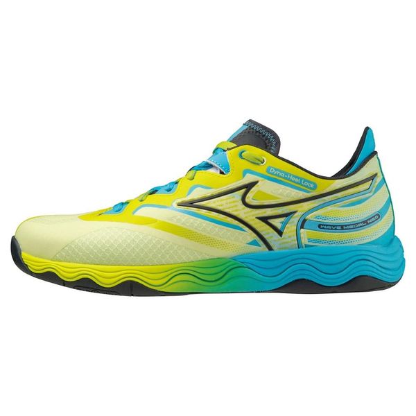 Mizuno NEO Wave Medal Table Tennis Shoes, Yellow x Black x Light Blue