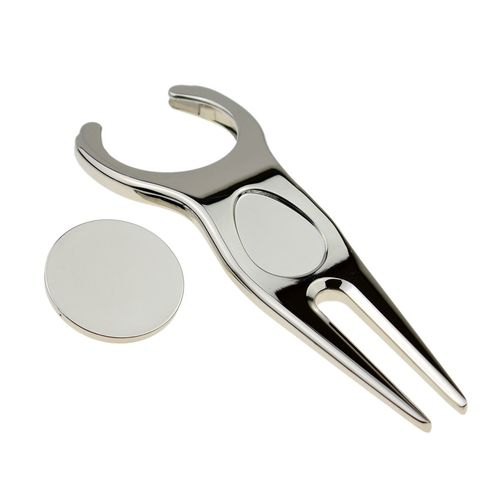 Plain Polished Golf Pitch Mark Repairer and Ball Marker Gift Set in a Gift Box