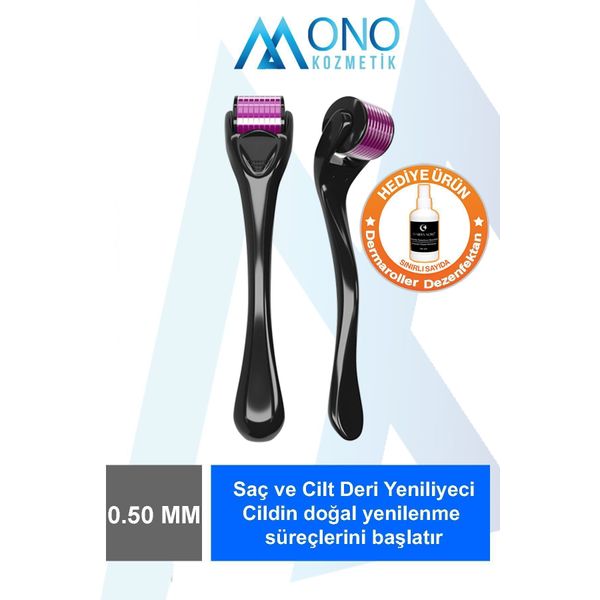 Dermaroller Titanyum Uçlu 540 Iğneli 0.50 Mm - Saç, Sakal Çıkarmaya Yardımcı Tarak Yüz, Cilt, Deri