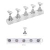 Jagowa 2 Pcs Acrylic Nail Art Practice Stands Set (Silver)