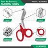 4 Pcs First Aid Paramedic Essential Nursing Tools Surgical Instruments - Red