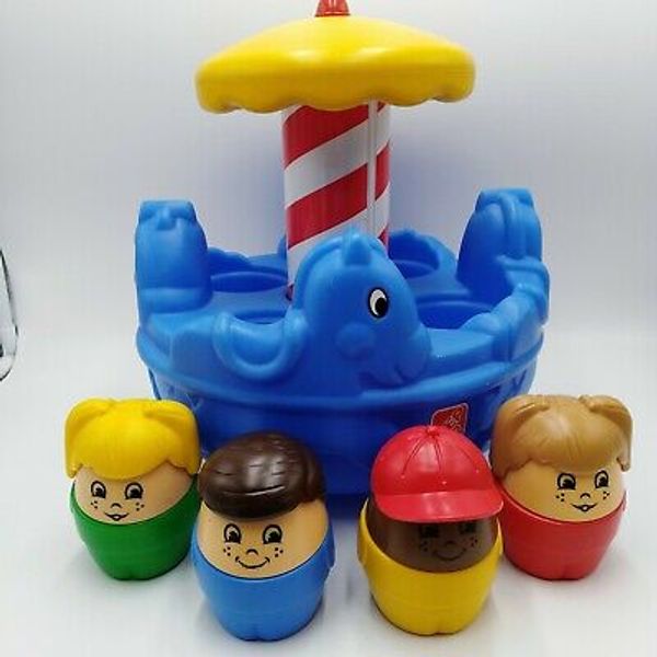 Little Tikes Step 2 Big Bigger Large Chunky Figure Ride On Carousel Toy Playset