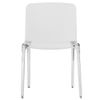 LeisureMod Murray Mid-Century Modern Dining Side Chair in Clear