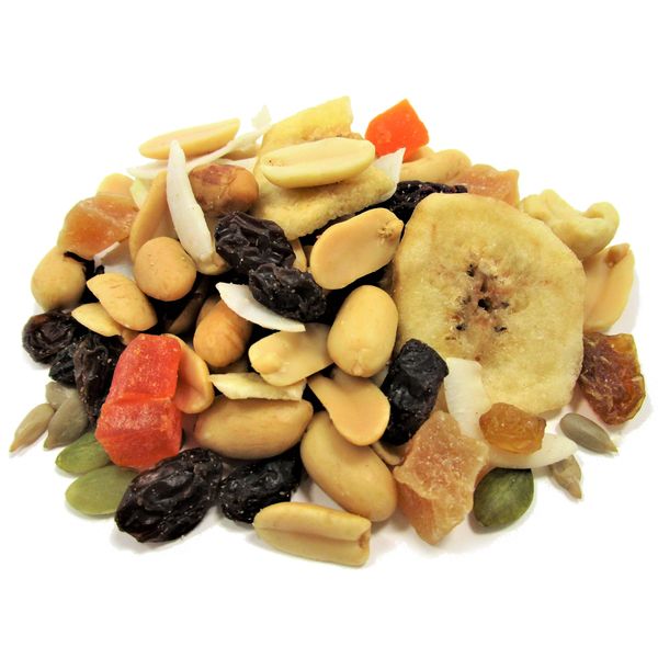 Tropical Mix Fruit and Nut Trail Mix by It’s Delish – 2 LBS Bulk – Nutritious Healthy Snack Energy Boost with Proteins, Fibers, and Vitamins with Mixed Nuts & Dried Fruits – Keto, Vegan, Kosher