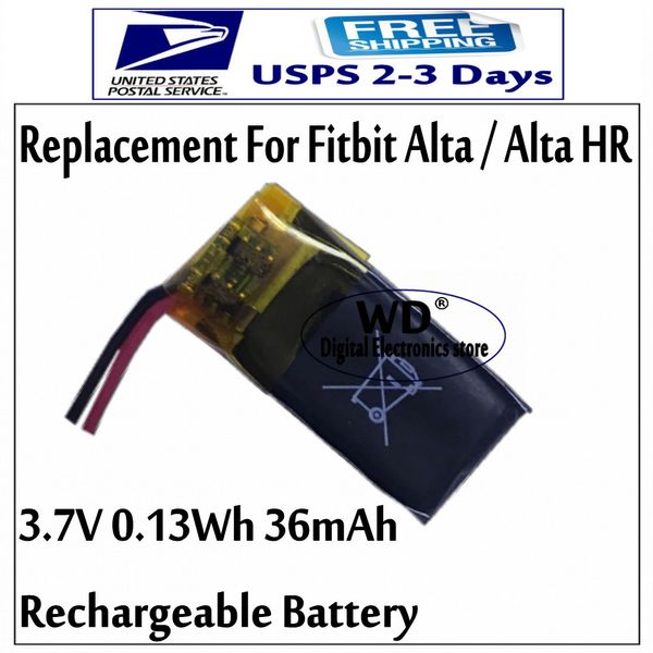 US 3.7v 36mAh Rechargeable Battery For Fitbit Alta For Alta HR Activity Tracker