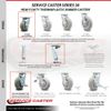 Tool Box Caster Wheel Set – 4 Inch Thermoplastic Rubber Swivel Casters – SCC