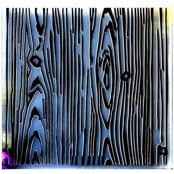 Kwan Crafts Wood Grain Plastic Embossing Folders for Card Making Scrapbooking and Other Paper Crafts,15x15cm