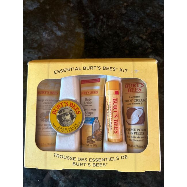 Burt's Bees Essential Skin Care Gift Box Lips Balm Hand Feet Lotion Cream