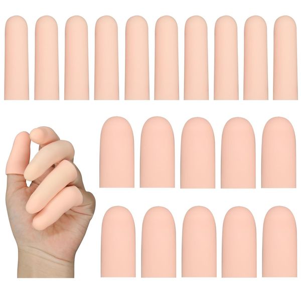 Koorium Lightweight 20 Piece Finger Cots, Finger Protector, Protects Against Arthritis and Finger Cracking, Disposable for Dry Skin