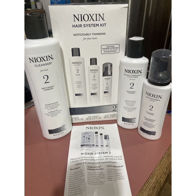 Nioxin System 2 Starter Kit-Cleanser10.1 Therapy 5.07 Treatment 3.38 Oz  3PC Set