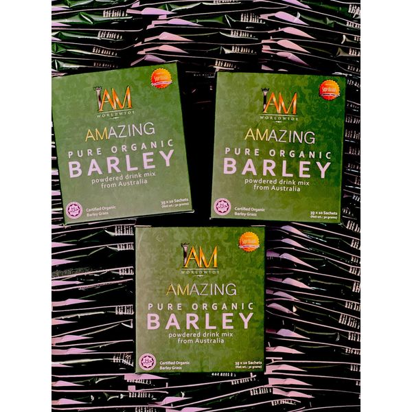 3 Boxes I Am Worldwide Amazing Barley Powdered Boost Energy Pure Organic