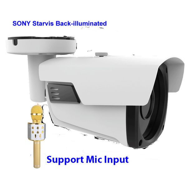 5M.SONY Starvis +support audio / Mic varifocal lens POE network Security Camera