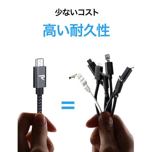 Micro USB Cable, Rampow Micro USB Cable (2M/Black) QC3.0 Rapid Charging Cable, High Speed Data Transfer, Supports PS4 Controller, Supports Many Android Smartphones, Android Charging Cable, USB Cable