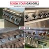Unicook 5 Pack Grill Control Knobs Replacement, Chrome Plated Plastic with Nonslip Grip, Fits Gas BBQ with D Shaped Valve Stem, Including 5 Knobs and 15 Adaptors