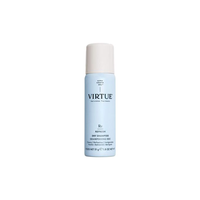 VIRTUE Dry Shampoo 1.8 FL OZ | Travel Size, Lightweight, Invisible | Removes Oil & Odor | Sulfate Free, Paraben Free, Color Safe, Vegan