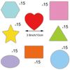 Shapes Math Pattern Play Card Craft Basic Multi-Shaped Color-Coding Card Round Hearts Stars Triangle Square Rectangle Oval Hexagonal Paper Cut-Outs for Student Classroom (Cutouts Paper)