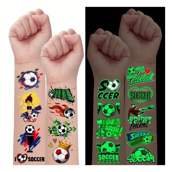 140 Style Football Party Favors, Temporary Tattoos, Birthday Decorations, Sports Theme 20