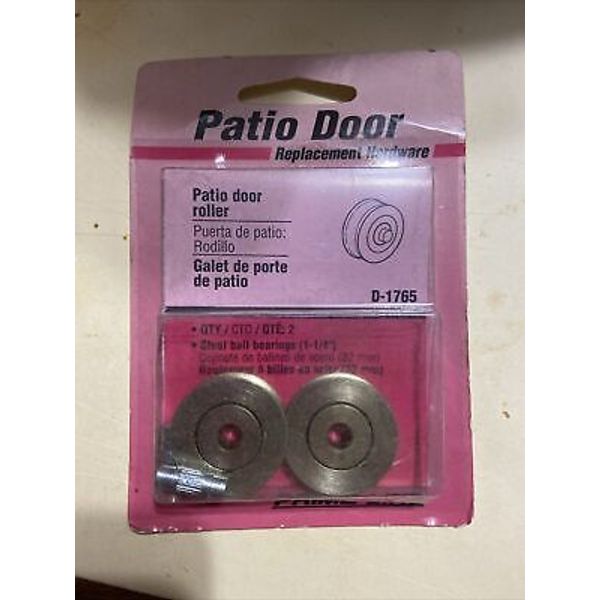 Steel Patio Door Roller with Built-In Axle (2-Count) D 1765Prime-Line 1-1/4 In.