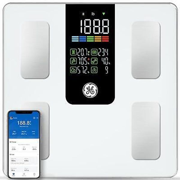 GE Scale For Body Weight Smart: Digital Bathroom Body Fat Scales For BMI Muscle