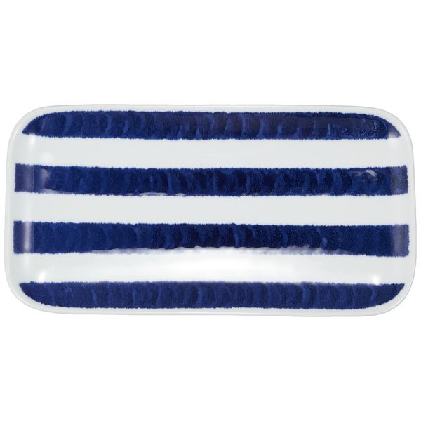Hasamiyaki 32569 Indigo Aidama Rectangular Dish, Indigo Dyed Tokusa