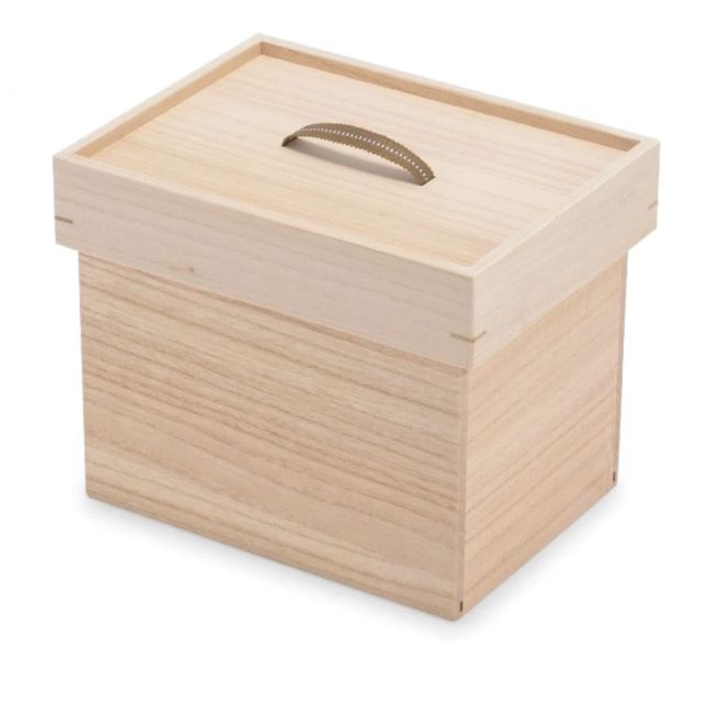 Masuda Paulownia Box Shop Paulownia Bread Case Bread Box (Food Bread Storage Paulownia Box - 1.5 Loafs) Food Stocker Rice Stocker Storage Container/Made in Japan Wooden Rice Bread Snacks Dry Goods Insect Proof Moisture Control Antiseptic
