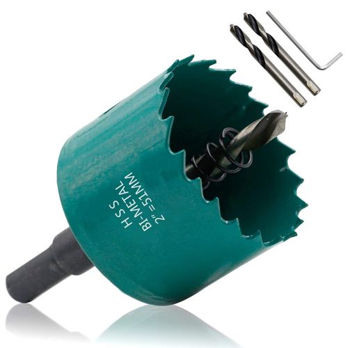 Qjaiune 51mm/2" Hole Saw BI-Metal Heavy Duty Hole Cutter for Wood Cornhole Boards Plastic Drywall Fiberboard